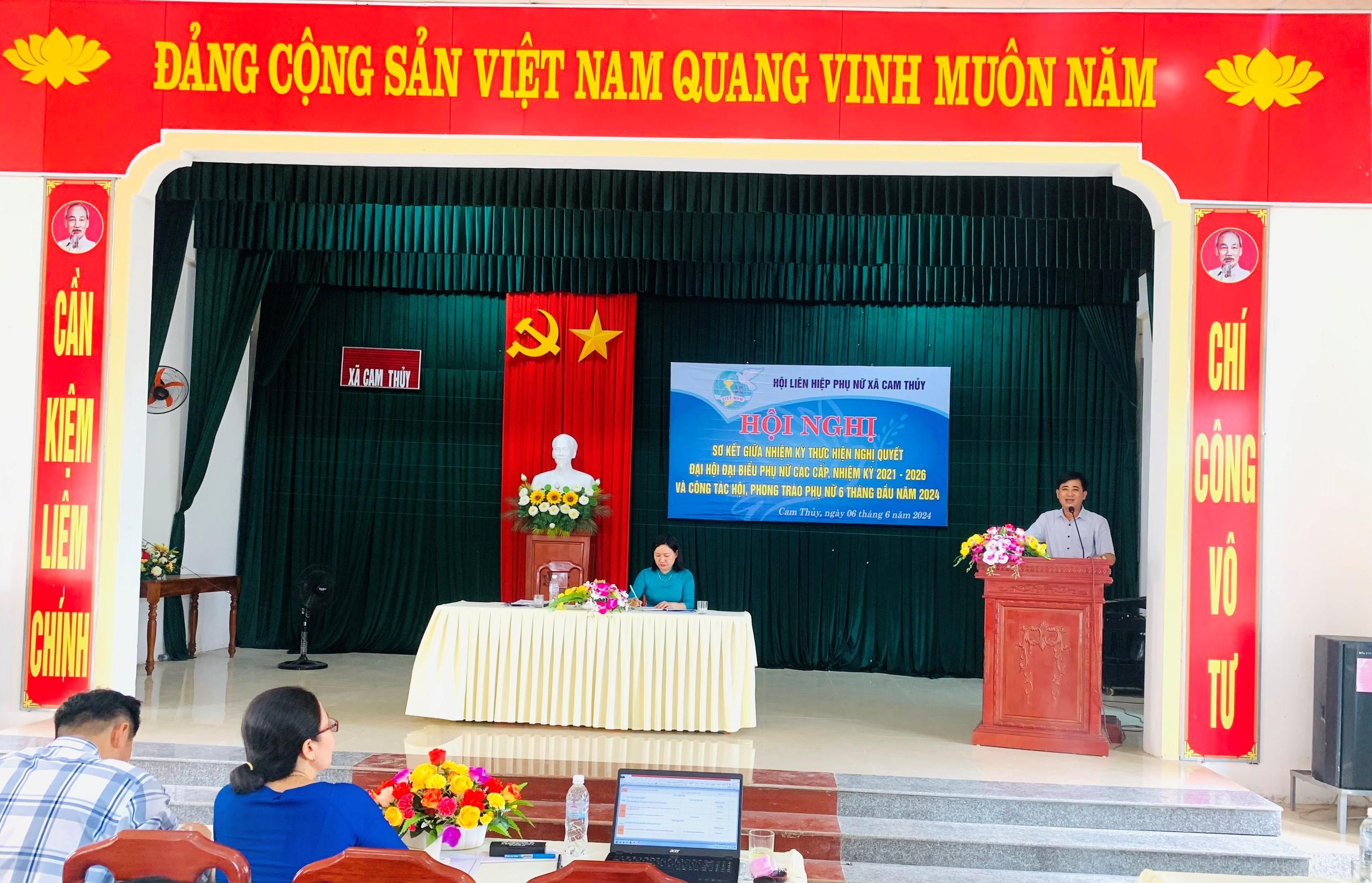 Hội LHPN xã Cam Thủy tổ chức Hội nghị Sơ kết giữa nhiệm kỳ 2021-2026 và sơ kết công tác Hội, phong trào phụ nữ 6 tháng đầu năm 2024.